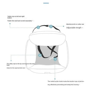 Planet Gates 2 in 1 Pet Dog Carrier Folding Pet Car Seat Pad Safe Carry House Puppy Bag Car Travel Accessories Waterproof Dog Seat Bag Basket