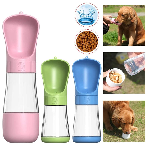 Planet Gates 2 In 1 Portable Dog Water Bottle Dispenser For Small Big Dogs Cat Puppy Outdoor Travel Walking Drinking Feeder Bowl Pet Supplies