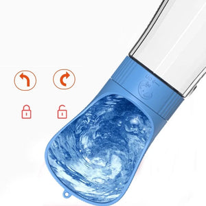 Planet Gates 2 In 1 Portable Dog Water Bottle For Small Large Dogs Cats Outdoor Walking Drinking Bowls Pet Feeder Puppy Chihuahua Supplies