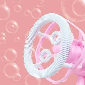 Planet Gates 2 IN 1 Soap Bubbles Machine Bubble Gun Creative Bubble In Bubble Toys Blower Maker Outdoor Party Games Toys for Kids Boys Girls