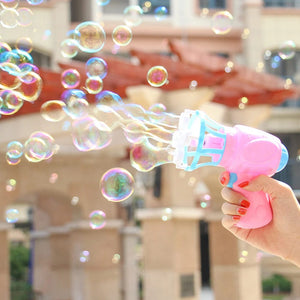 Planet Gates 2 IN 1 Soap Bubbles Machine Bubble Gun Creative Bubble In Bubble Toys Blower Maker Outdoor Party Games Toys for Kids Boys Girls