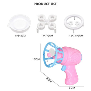 Planet Gates 2 IN 1 Soap Bubbles Machine Bubble Gun Creative Bubble In Bubble Toys Blower Maker Outdoor Party Games Toys for Kids Boys Girls