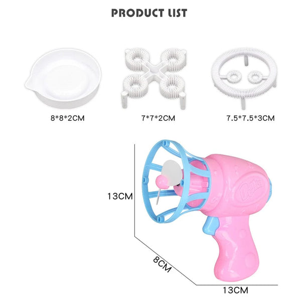 Planet Gates 2 IN 1 Soap Bubbles Machine Bubble Gun Creative Bubble In Bubble Toys Blower Maker Outdoor Party Games Toys for Kids Boys Girls