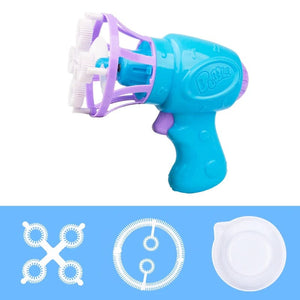 Planet Gates 2 IN 1 Soap Bubbles Machine Bubble Gun Creative Bubble In Bubble Toys Blower Maker Outdoor Party Games Toys for Kids Boys Girls
