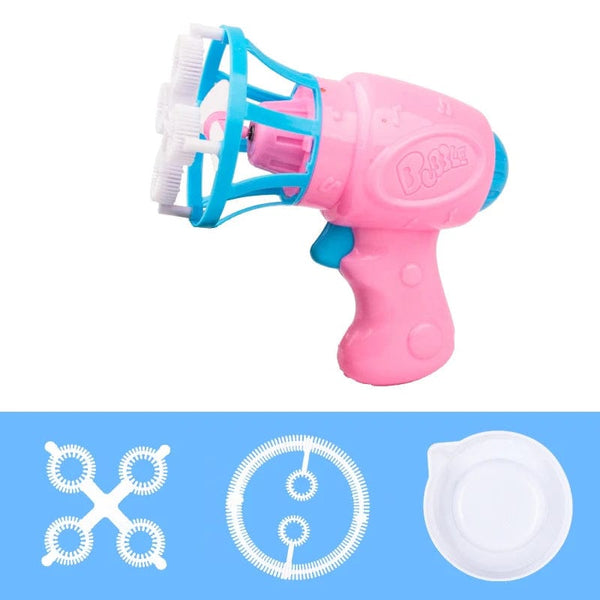 Planet Gates 2 IN 1 Soap Bubbles Machine Bubble Gun Creative Bubble In Bubble Toys Blower Maker Outdoor Party Games Toys for Kids Boys Girls