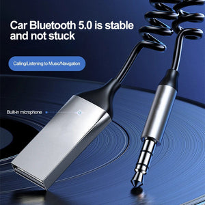 Planet Gates 2 In 1 Wireless Transmitter Bluetooth 5.0 Receiver USB To 3.5mm Jack Car Music Audio AUX Car Bluetooth Adapter Handsfree Kit
