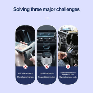 Planet Gates 2 In 1 Wireless Transmitter Bluetooth 5.0 Receiver USB To 3.5mm Jack Car Music Audio AUX Car Bluetooth Adapter Handsfree Kit