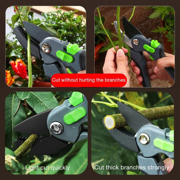 Planet Gates 2 Multifunctional Pruning Shear Garden Tools Labor Saving Scissors Gardening Plant Sharp Branch Pruners Protection Hand Durable