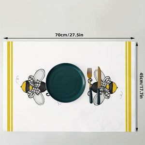 Planet Gates 2-pack Kitchen Towels / 45*70cm 2pcs, Hand Towels, Honeycomb Cute Bee Pattern Kitchen Dish Towels, Cartoon Style Yellow Wipe Hand Towel, Kitchen Decoration Towel, Neighbor Gift, Cleaning Supplies