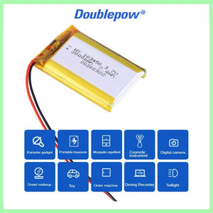 Planet Gates 2 PCS / 3.7V / CHINA 103450 3.7V 2000mAh Polymer Lithium Rechargeable Battery jst PH 2.0mm 2pin plug for Camera GPS navigator MP5 Bluetooth Headset