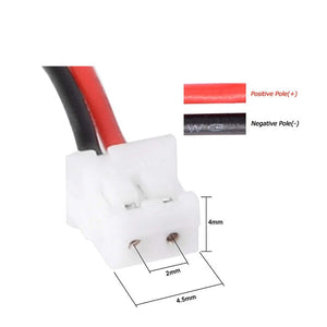 Planet Gates 2 PCS / 3.7V / CHINA 103450 3.7V 2000mAh Polymer Lithium Rechargeable Battery jst PH 2.0mm 2pin plug for Camera GPS navigator MP5 Bluetooth Headset