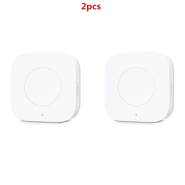 Planet Gates 2 PCS / CHINA Aqara Wireless Mini Switch ZigBee APP Remote Control 3 Ways Smart Home Emergency Button Door Bell Work With Gateway And Homekit