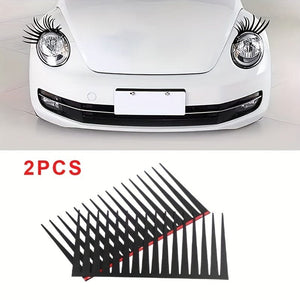 Planet Gates 2 pcs- Eyelashes 2pcs Headlight Eyelash Stickers Car Stickers Cute Fake Eyelash Car Stickers For Decorative Headlights
