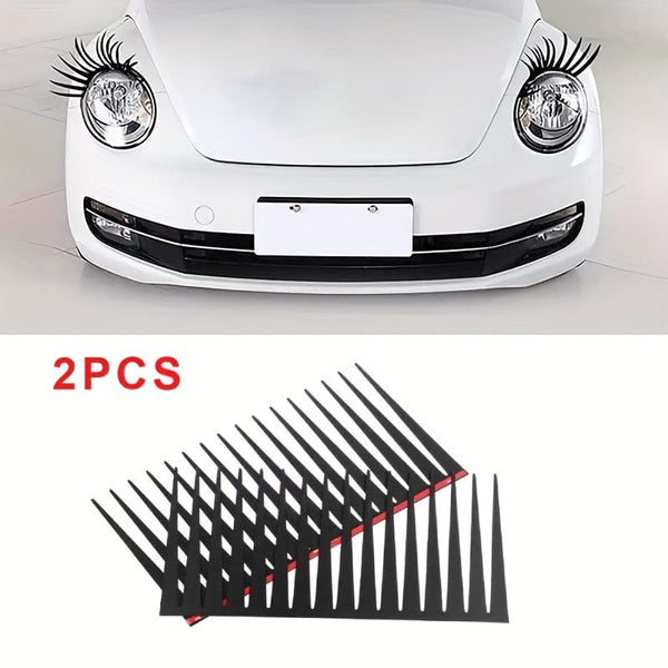 Planet Gates 2 pcs- Eyelashes 2pcs Headlight Eyelash Stickers Car Stickers Cute Fake Eyelash Car Stickers For Decorative Headlights