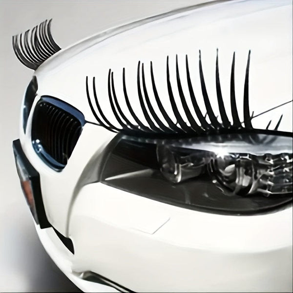 Planet Gates 2 pcs- Eyelashes 2pcs Headlight Eyelash Stickers Car Stickers Cute Fake Eyelash Car Stickers For Decorative Headlights