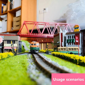 Planet Gates 2 pcs HO1:87 model train track rail 50 cm cement 1pc/2pcs/5pcs Model Train Flexible Rail with Sleeper HO Scale 50cm HP17HO