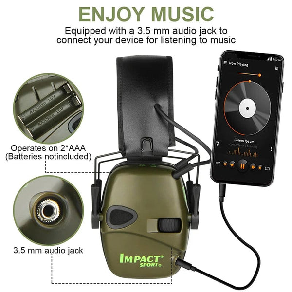 Planet Gates 2 PCS Original Tactical Electronic Shooting Earmuff Outdoor Sports Anti-noise Headset Impact Sound Amplification Hearing