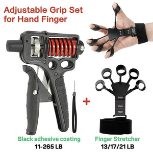 Planet Gates 2 PCS  Set Pro 5-120kg Adjustable Heavy Hand Grip Strengthener Finger Expander Arm Wrist Forearm Trainers Fitness Steel Spring Gripper Exercise