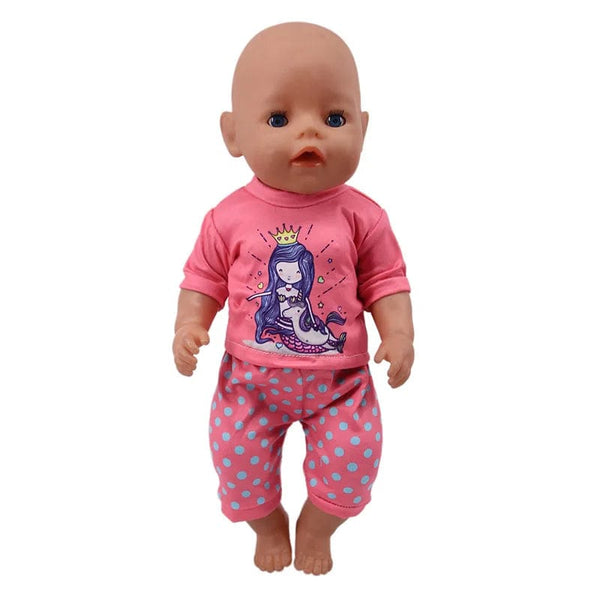 Planet Gates 2 Pcs/Set=Shirts + Pants Doll Clothes Accessories For Born Baby 43cm & 18 Inch American Doll Girl's Toys & Our Generation Nenuco