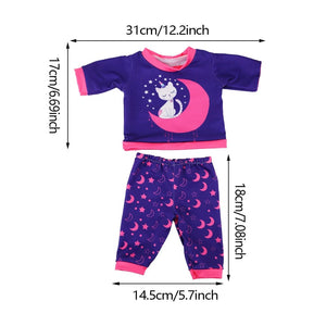 Planet Gates 2 Pcs/Set=Shirts + Pants Doll Clothes Accessories For Born Baby 43cm & 18 Inch American Doll Girl's Toys & Our Generation Nenuco