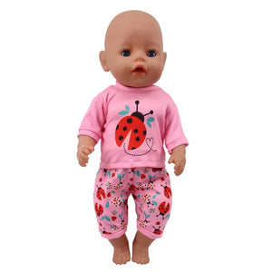 Planet Gates 2 Pcs/Set=Shirts + Pants Doll Clothes Accessories For Born Baby 43cm & 18 Inch American Doll Girl's Toys & Our Generation Nenuco