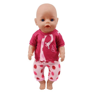Planet Gates 2 Pcs/Set=Shirts + Pants Doll Clothes Accessories For Born Baby 43cm & 18 Inch American Doll Girl's Toys & Our Generation Nenuco