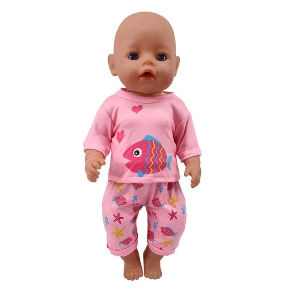Planet Gates 2 Pcs/Set=Shirts + Pants Doll Clothes Accessories For Born Baby 43cm & 18 Inch American Doll Girl's Toys & Our Generation Nenuco
