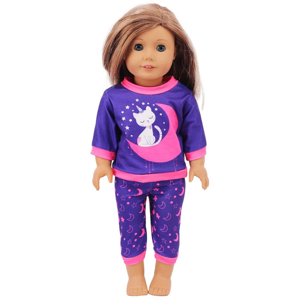 Planet Gates 2 Pcs/Set=Shirts + Pants Doll Clothes Accessories For Born Baby 43cm & 18 Inch American Doll Girl's Toys & Our Generation Nenuco