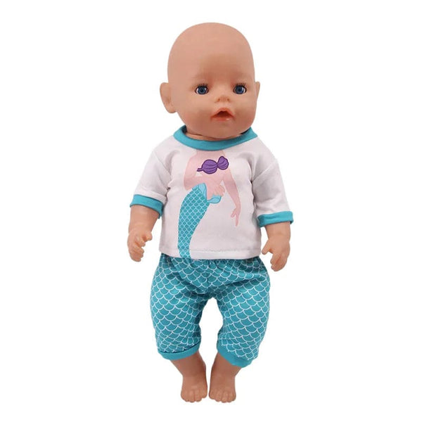 Planet Gates 2 Pcs/Set=Shirts + Pants Doll Clothes Accessories For Born Baby 43cm & 18 Inch American Doll Girl's Toys & Our Generation Nenuco