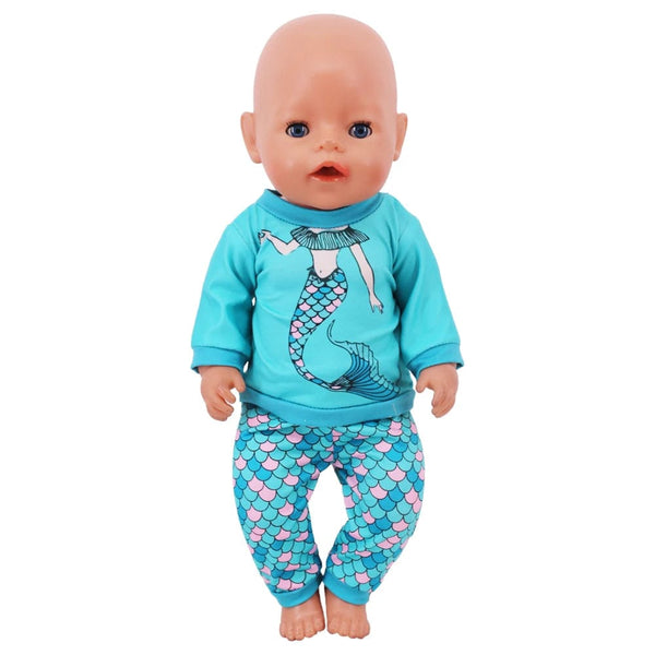 Planet Gates 2 Pcs/Set=Shirts + Pants Doll Clothes Accessories For Born Baby 43cm & 18 Inch American Doll Girl's Toys & Our Generation Nenuco
