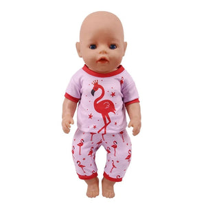 Planet Gates 2 Pcs/Set=Shirts + Pants Doll Clothes Accessories For Born Baby 43cm & 18 Inch American Doll Girl's Toys & Our Generation Nenuco