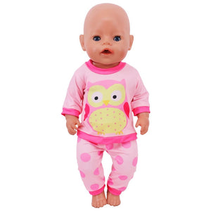 Planet Gates 2 Pcs/Set=Shirts + Pants Doll Clothes Accessories For Born Baby 43cm & 18 Inch American Doll Girl's Toys & Our Generation Nenuco