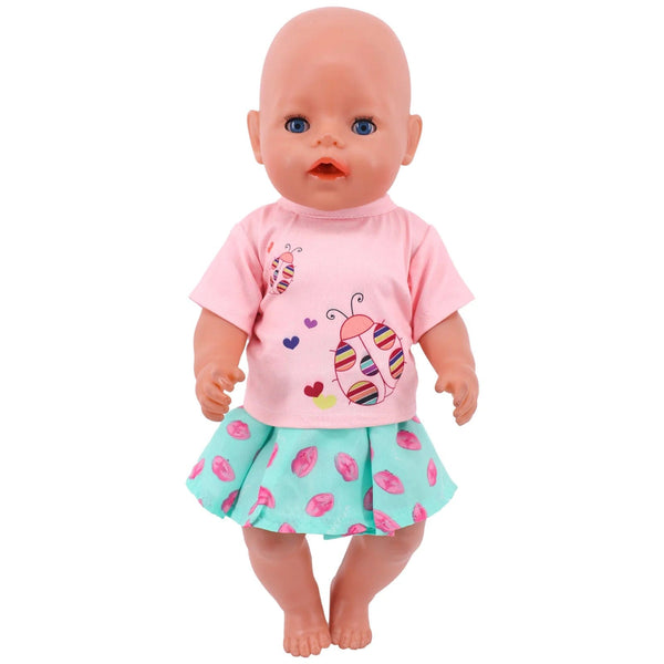 Planet Gates 2 Pcs/Set=Shirts + Pants Doll Clothes Accessories For Born Baby 43cm & 18 Inch American Doll Girl's Toys & Our Generation Nenuco