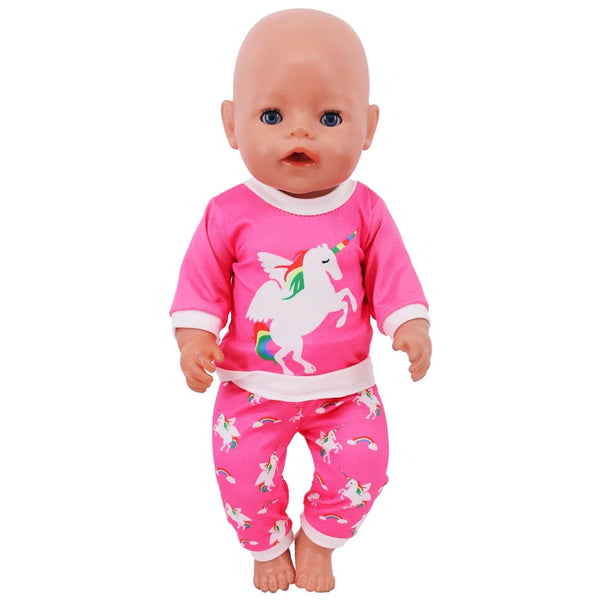 Planet Gates 2 Pcs/Set=Shirts + Pants Doll Clothes Accessories For Born Baby 43cm & 18 Inch American Doll Girl's Toys & Our Generation Nenuco