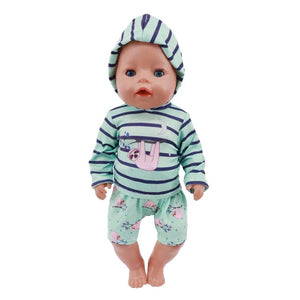 Planet Gates 2 Pcs/Set=Shirts + Pants Doll Clothes Accessories For Born Baby 43cm Items & 18 Inch American Doll Girl's Toys & Our Generation