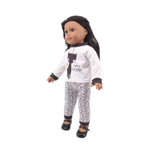 Planet Gates 2 Pcs/Set=Shirts + Pants Doll Clothes Accessories For Born Baby 43cm Items & 18 Inch American Doll Girl's Toys & Our Generation