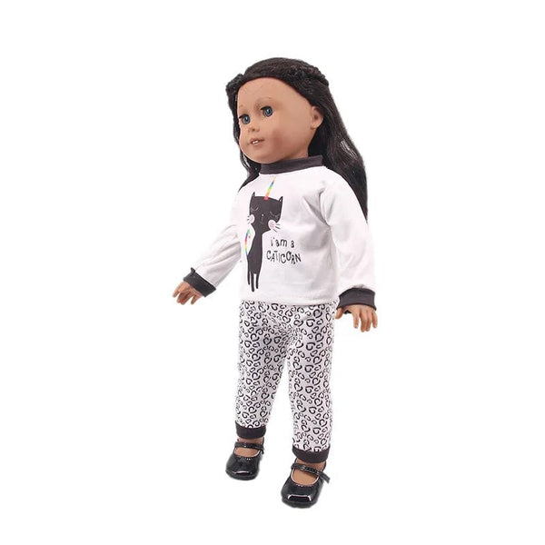 Planet Gates 2 Pcs/Set=Shirts + Pants Doll Clothes Accessories For Born Baby 43cm Items & 18 Inch American Doll Girl's Toys & Our Generation