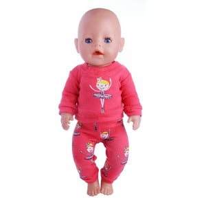Planet Gates 2 Pcs/Set=Shirts + Pants Doll Clothes Accessories For Born Baby 43cm Items & 18 Inch American Doll Girl's Toys & Our Generation
