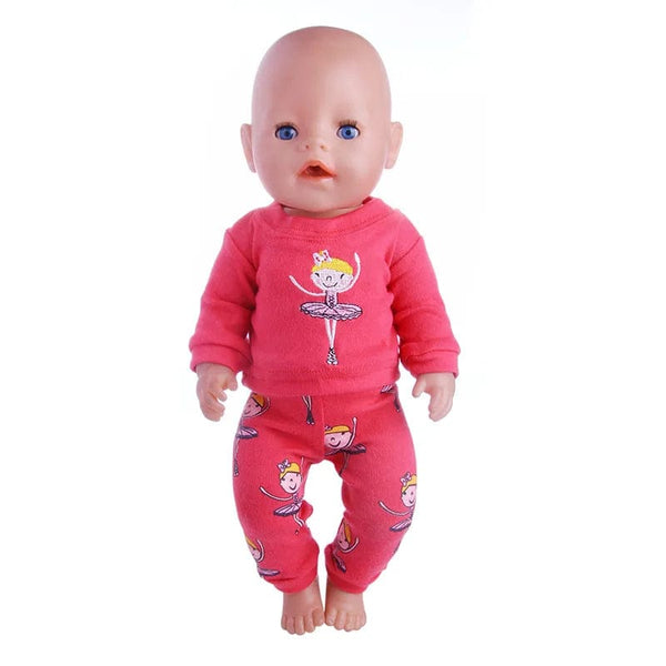 Planet Gates 2 Pcs/Set=Shirts + Pants Doll Clothes Accessories For Born Baby 43cm Items & 18 Inch American Doll Girl's Toys & Our Generation