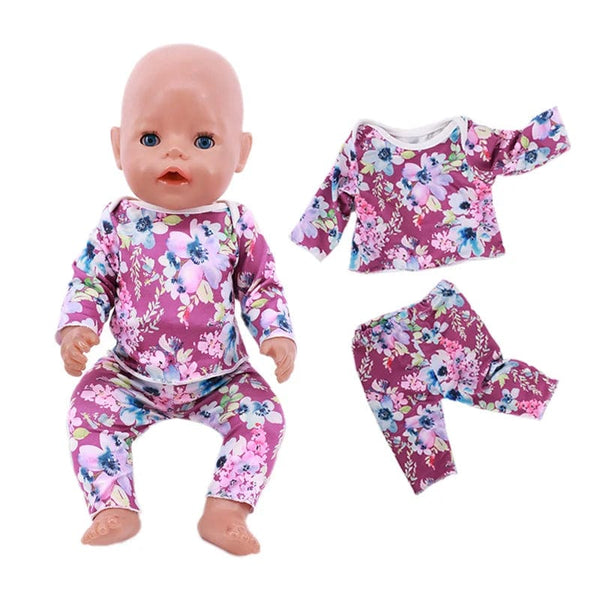 Planet Gates 2 Pcs/Set=Shirts + Pants Doll Clothes Accessories For Born Baby 43cm Items & 18 Inch American Doll Girl's Toys & Our Generation