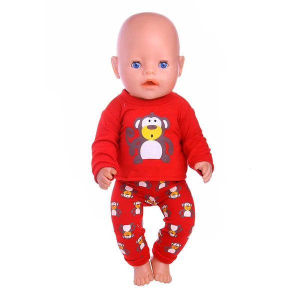 Planet Gates 2 Pcs/Set=Shirts + Pants Doll Clothes Accessories For Born Baby 43cm Items & 18 Inch American Doll Girl's Toys & Our Generation