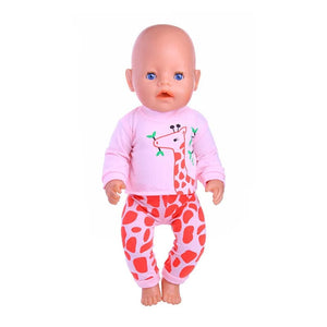 Planet Gates 2 Pcs/Set=Shirts + Pants Doll Clothes Accessories For Born Baby 43cm Items & 18 Inch American Doll Girl's Toys & Our Generation