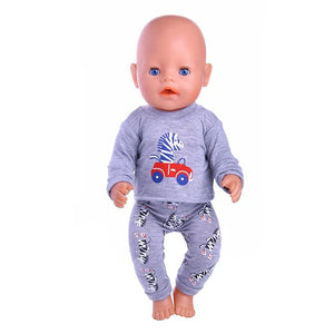 Planet Gates 2 Pcs/Set=Shirts + Pants Doll Clothes Accessories For Born Baby 43cm Items & 18 Inch American Doll Girl's Toys & Our Generation