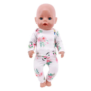 Planet Gates 2 Pcs/Set=Shirts + Pants Doll Clothes Accessories For Born Baby 43cm Items & 18 Inch American Doll Girl's Toys & Our Generation