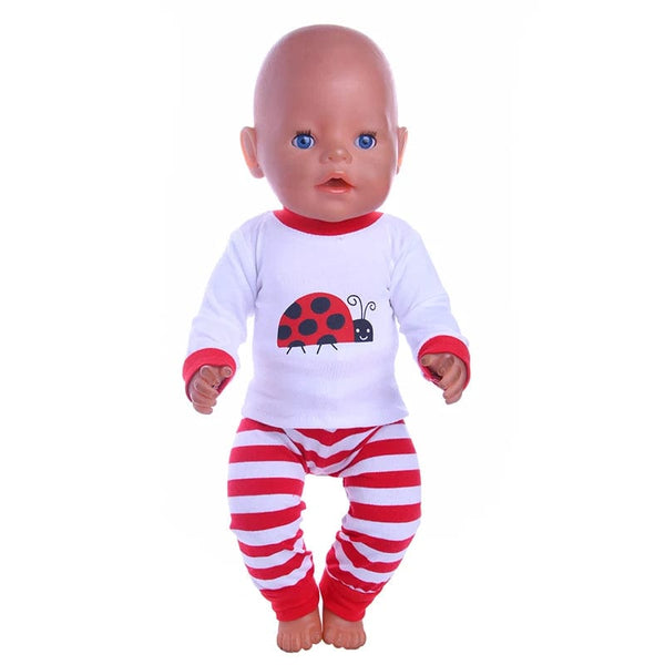Planet Gates 2 Pcs/Set=Shirts + Pants Doll Clothes Accessories For Born Baby 43cm Items & 18 Inch American Doll Girl's Toys & Our Generation