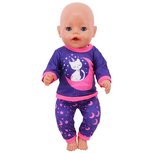Planet Gates 2 Pcs/Set=Shirts + Pants Doll Clothes Accessories For Born Baby 43cm Items & 18 Inch American Doll Girl's Toys & Our Generation