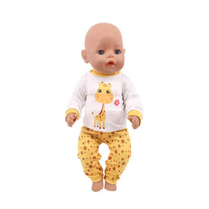 Planet Gates 2 Pcs/Set=Shirts + Pants Doll Clothes Accessories For Born Baby 43cm Items & 18 Inch American Doll Girl's Toys & Our Generation