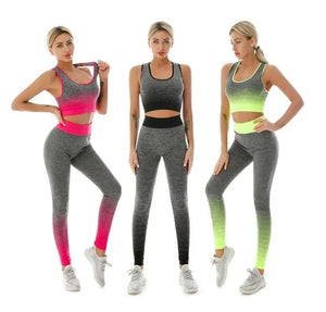 Planet Gates 2 Piece Sets Womens Outfits Yoga Set Elastic Gradual Changing Sports Bra Tights Yoga Suit Set Fitness Workout Sports Leggings