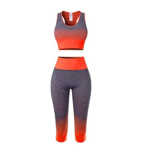 Planet Gates 2 Piece Sets Womens Outfits Yoga Set Elastic Gradual Changing Sports Bra Tights Yoga Suit Set Fitness Workout Sports Leggings