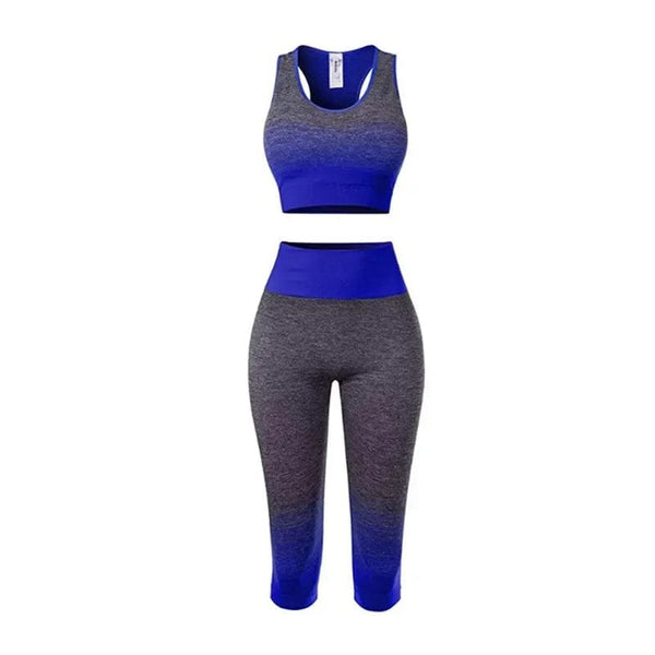 Planet Gates 2 Piece Sets Womens Outfits Yoga Set Elastic Gradual Changing Sports Bra Tights Yoga Suit Set Fitness Workout Sports Leggings